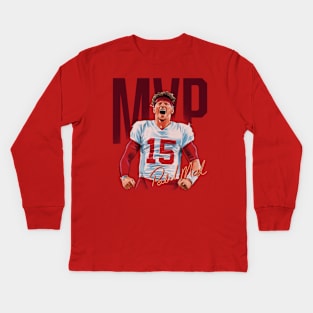 Patrick Mahomes II Kansas City MVP Shine Kids Long Sleeve T-Shirt